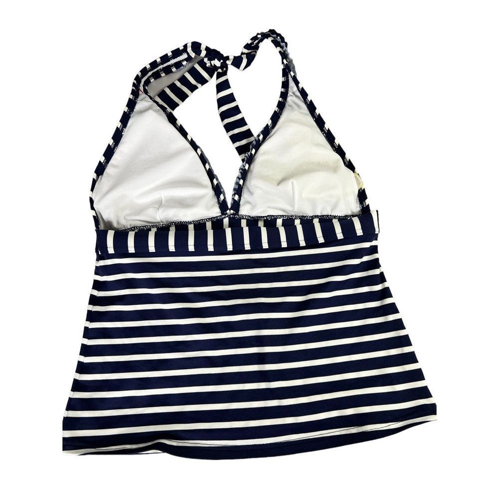 Boden blue and white striped swim top sz 6 - Picture 3 of 4